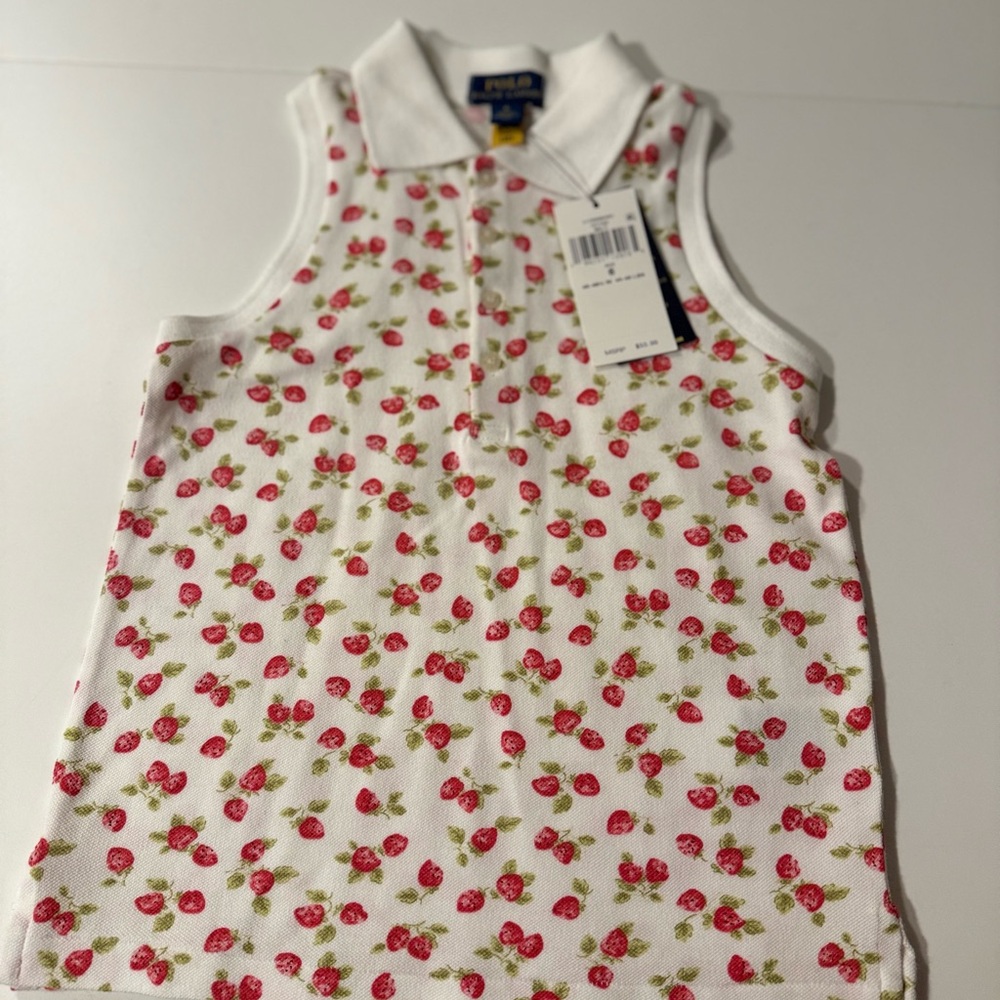Polo by Ralph Lauren Kids Sleeveless Polo with Cherry Print